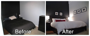 Bedroom Before and After Staging