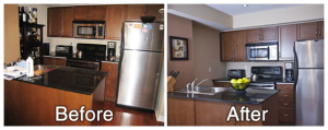 Kitchen Before and After Staging